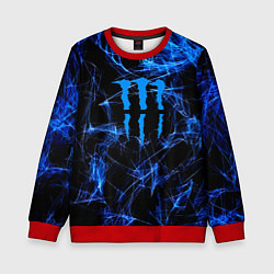 Свитшот детский Monster energy искры дымы, цвет: 3D-красный