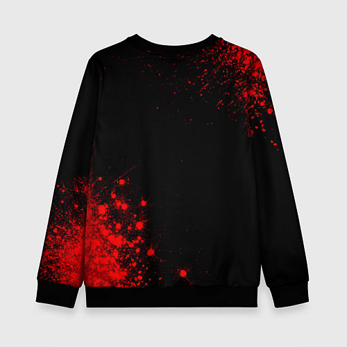 Детский свитшот Inter - red gradient вертикально / 3D-Черный – фото 2