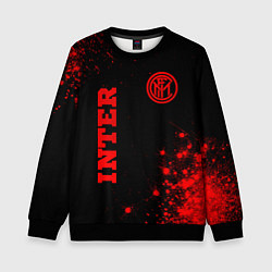 Детский свитшот Inter - red gradient вертикально