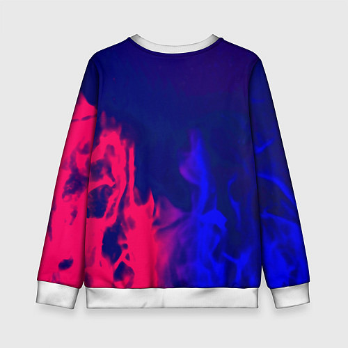 Детский свитшот Sally face neon flame / 3D-Белый – фото 2