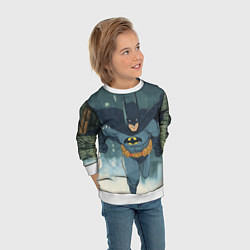 Свитшот детский Бэтмен старый стиль, цвет: 3D-белый — фото 2