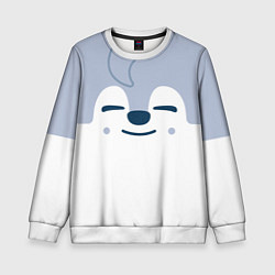 Свитшот детский Wolf Chan skzoo, цвет: 3D-белый