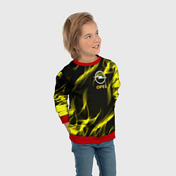 Свитшот детский Opel огненный стиль, цвет: 3D-красный — фото 2