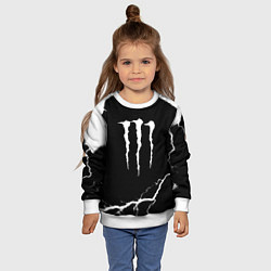 Свитшот детский Monster energy storm energy, цвет: 3D-белый — фото 2