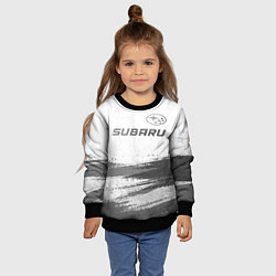 Свитшот детский Subaru - white gradient посередине, цвет: 3D-черный — фото 2