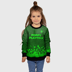 Свитшот детский Poppy Playtime - green gradient посередине, цвет: 3D-черный — фото 2