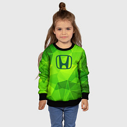 Свитшот детский Honda green poly, цвет: 3D-черный — фото 2