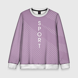 Свитшот детский Sport сиреневый, цвет: 3D-белый