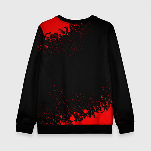 Детский свитшот Great Wall - red gradient / 3D-Черный – фото 2