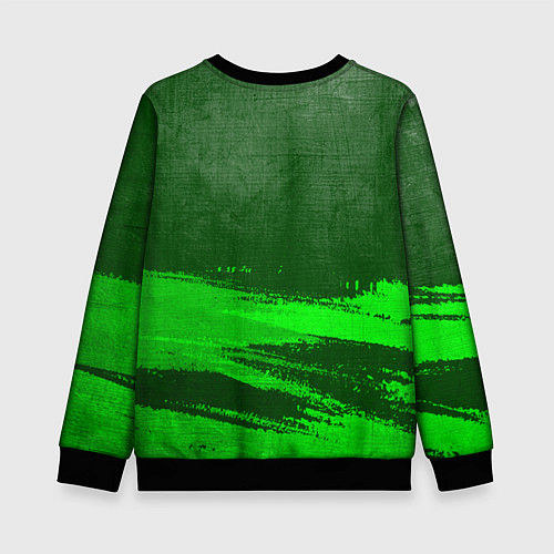 Детский свитшот Napoli - green gradient посередине / 3D-Черный – фото 2