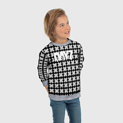 Свитшот детский Dayz крестики, цвет: 3D-меланж — фото 2