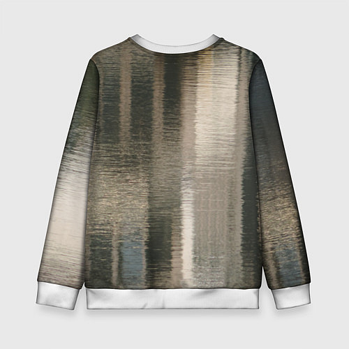 Детский свитшот Размытые серо-бежевые полосы / 3D-Белый – фото 2