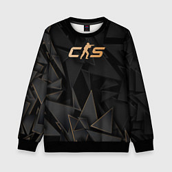 Свитшот детский Counter-Strike 2 golden poly, цвет: 3D-черный