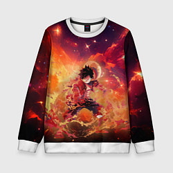 Свитшот детский Fire Luffy - One Piece, цвет: 3D-белый