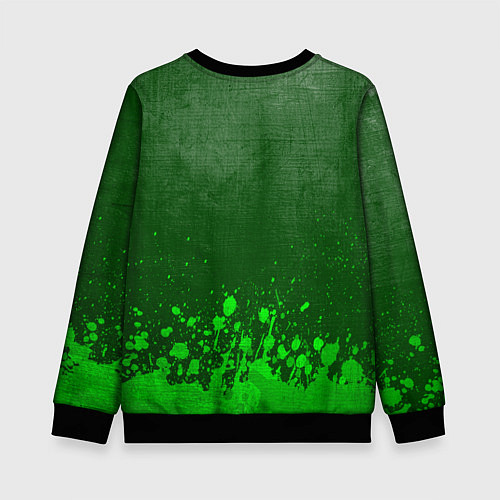 Детский свитшот Skoda - green gradient посередине / 3D-Черный – фото 2
