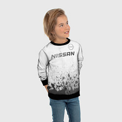 Свитшот детский Nissan - white gradient посередине, цвет: 3D-черный — фото 2