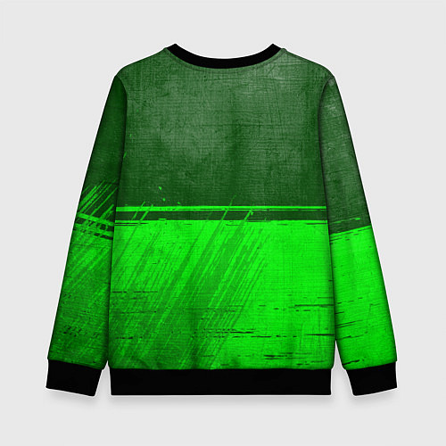 Детский свитшот Dota - green gradient посередине / 3D-Черный – фото 2