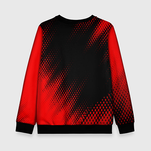 Детский свитшот Mini - red gradient вертикально / 3D-Черный – фото 2