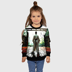 Свитшот детский Боец айкидо в Японии, цвет: 3D-черный — фото 2