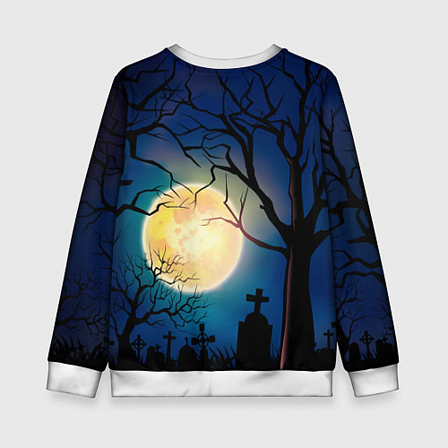 Детский свитшот Юрий Хой полнолуние / 3D-Белый – фото 2