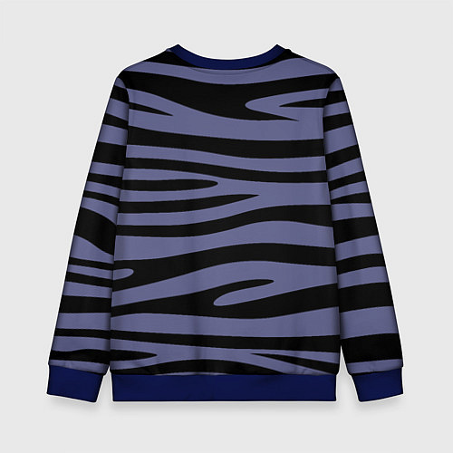Детский свитшот Морские полоски / 3D-Синий – фото 2