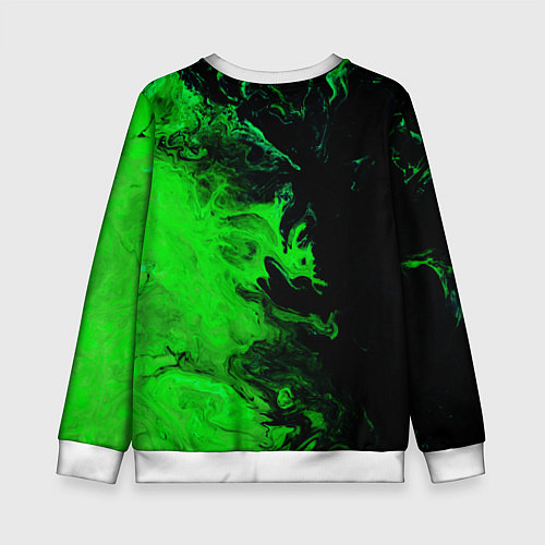 Детский свитшот Color green black / 3D-Белый – фото 2
