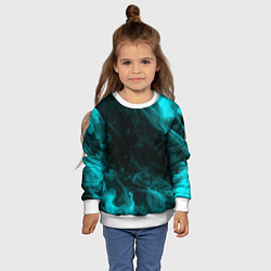 Свитшот детский Neon smoke, цвет: 3D-белый — фото 2