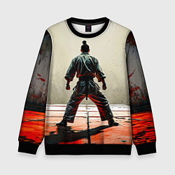 Свитшот детский Боец боевых искусств, цвет: 3D-черный