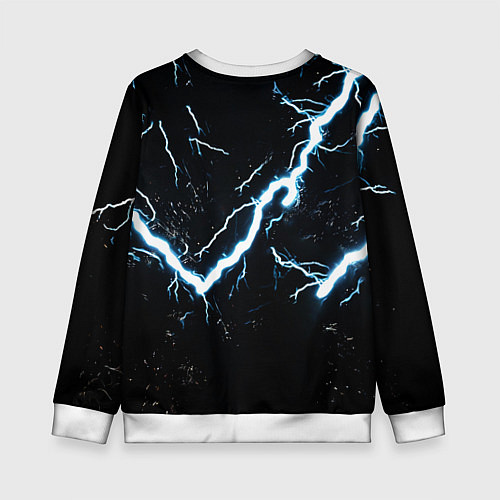 Детский свитшот Рестлер в молниях / 3D-Белый – фото 2