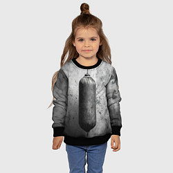 Свитшот детский Серая боксерская груша, цвет: 3D-черный — фото 2