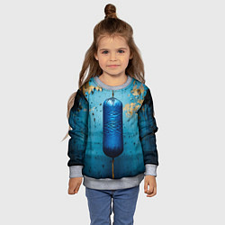 Свитшот детский Синяя боксерская груша, цвет: 3D-меланж — фото 2