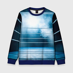 Свитшот детский Ринг в тумане, цвет: 3D-синий
