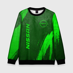 Детский свитшот Nissan - green gradient вертикально
