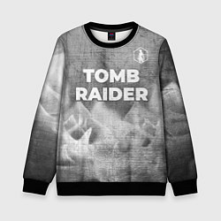 Свитшот детский Tomb Raider - grey gradient посередине, цвет: 3D-черный