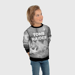 Свитшот детский Tomb Raider - grey gradient посередине, цвет: 3D-черный — фото 2