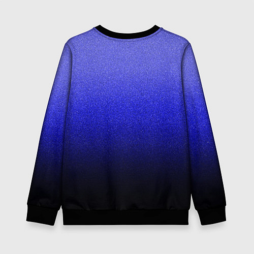 Детский свитшот Градиент индиго из синего в чёрный / 3D-Черный – фото 2