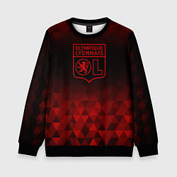Свитшот детский Lyon red poly, цвет: 3D-черный