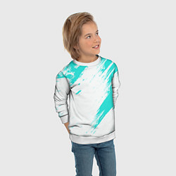 Свитшот детский Color white light blue, цвет: 3D-белый — фото 2