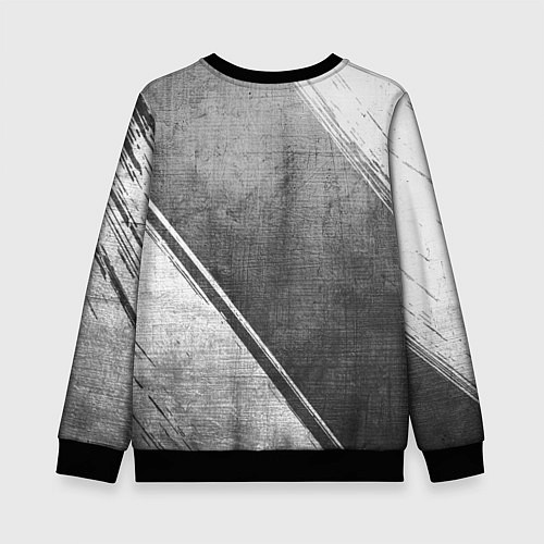 Детский свитшот Geely - grey gradient вертикально / 3D-Черный – фото 2