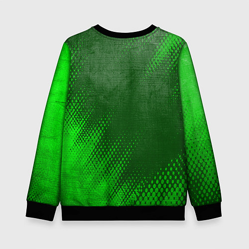 Детский свитшот Haval - green gradient вертикально / 3D-Черный – фото 2