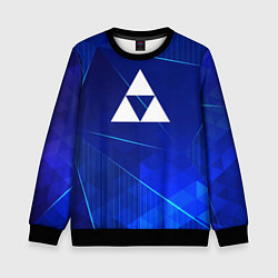 Свитшот детский Zelda blue poly, цвет: 3D-черный