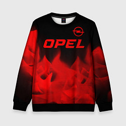 Свитшот детский Opel - red gradient посередине, цвет: 3D-черный