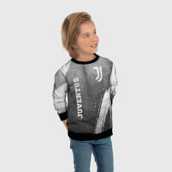 Свитшот детский Juventus - grey gradient вертикально, цвет: 3D-черный — фото 2