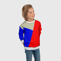 Свитшот детский Серо-сине-красный трёхцветный, цвет: 3D-белый — фото 2