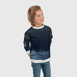 Свитшот детский Черные градиенты, цвет: 3D-белый — фото 2