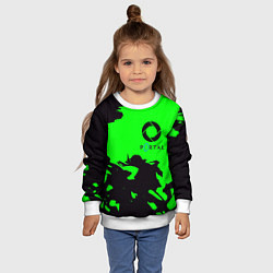 Свитшот детский Portal черный дым, цвет: 3D-белый — фото 2