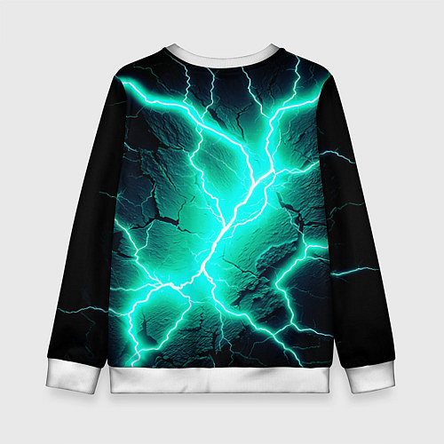 Детский свитшот Color light blue black / 3D-Белый – фото 2
