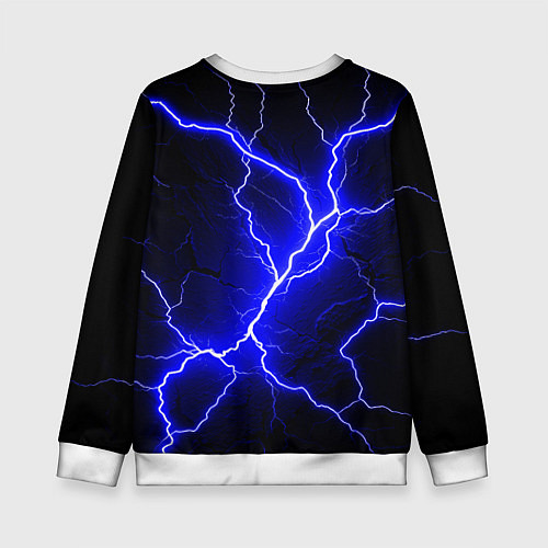 Детский свитшот Color blue black / 3D-Белый – фото 2