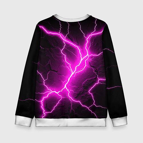 Детский свитшот The color is pink and black / 3D-Белый – фото 2