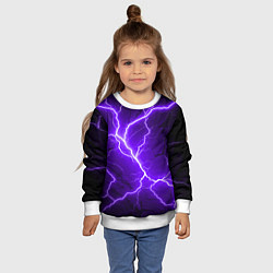 Свитшот детский Color purple black, цвет: 3D-белый — фото 2